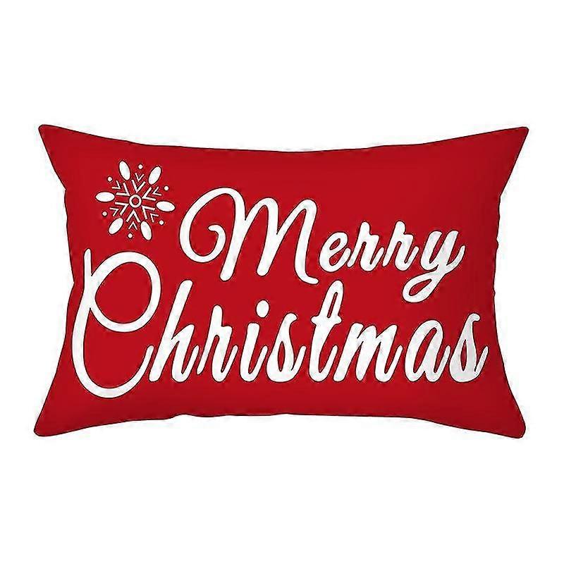 4pcs Christmas Pillowcase Lumbar Pillowcase Sofa Sofa Bed Chair