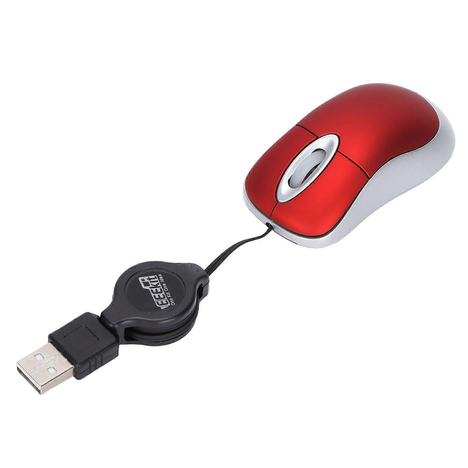 Wired Mouse Portable 1600DPI Optical Resolution USB Mice 3 Ways Wheel Design Computer Supplies
