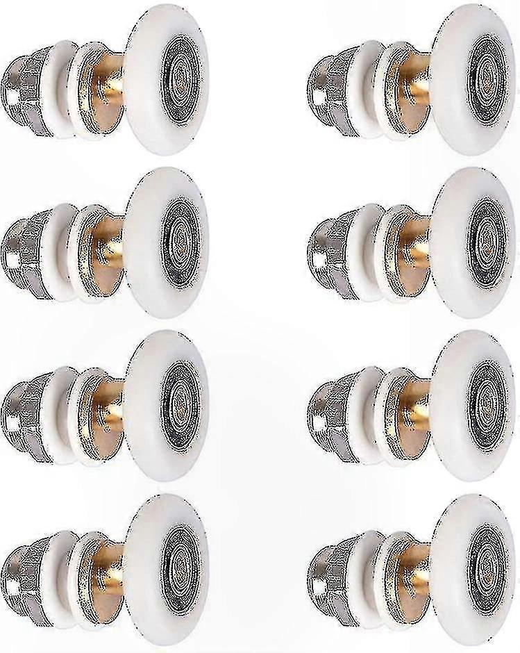 Sliding Shower Door Roller Wheels - 8 Pack Replacement Casters for Shower Enclosures, 23mm Diameter Rollers for Smooth Operation
