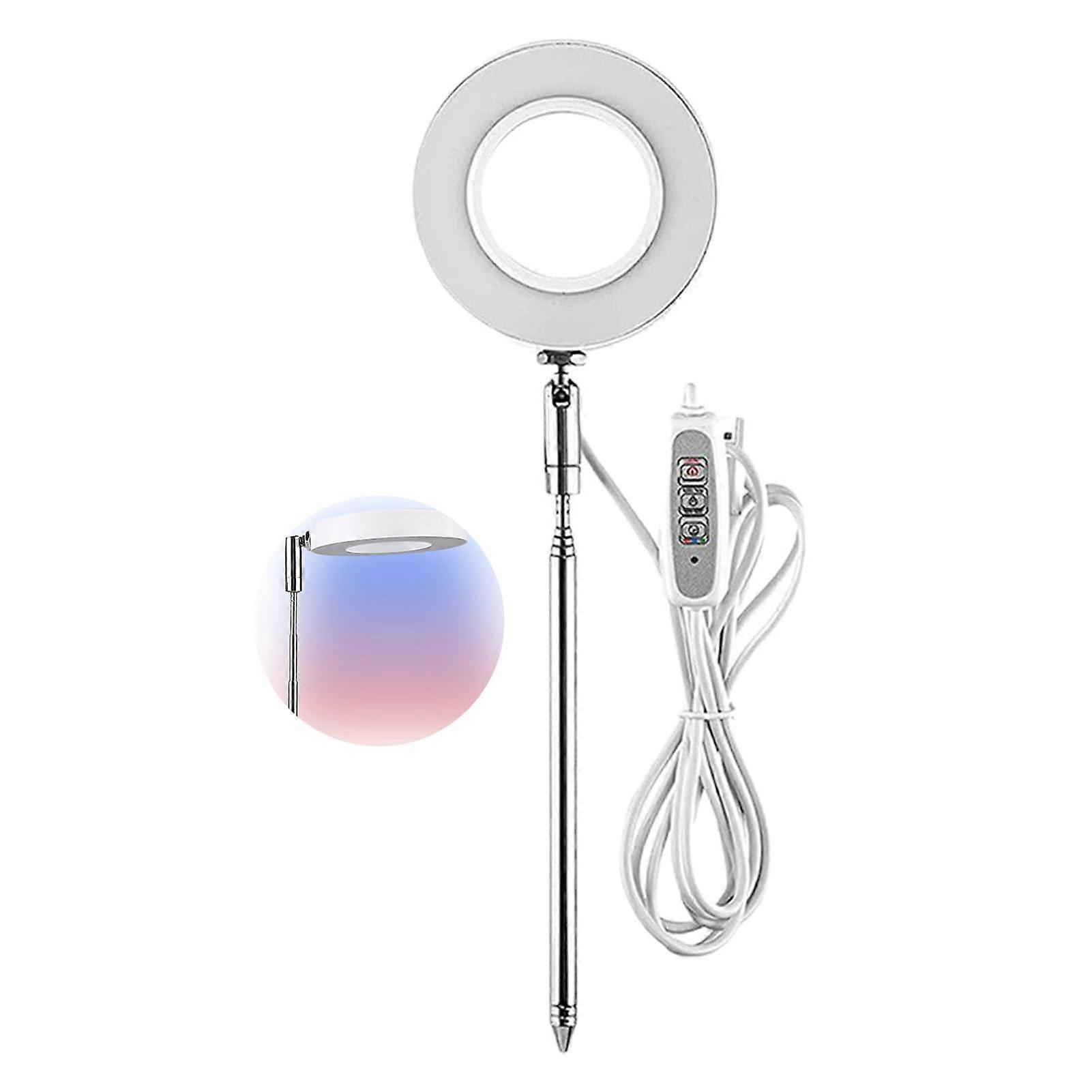 Plants Growing Light Full Spectrum LED Grow Light with Adjustable Timer, Dimmable Levels, Telescopic Design for Indoor Plant Growth White