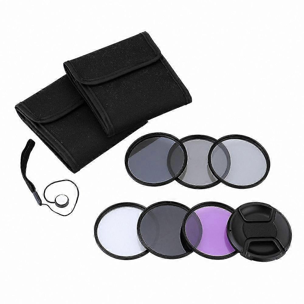 Camera Lens Filter Kit: UV CPL FLD ND2 ND4 ND8 for Photography with Multiple Size Options