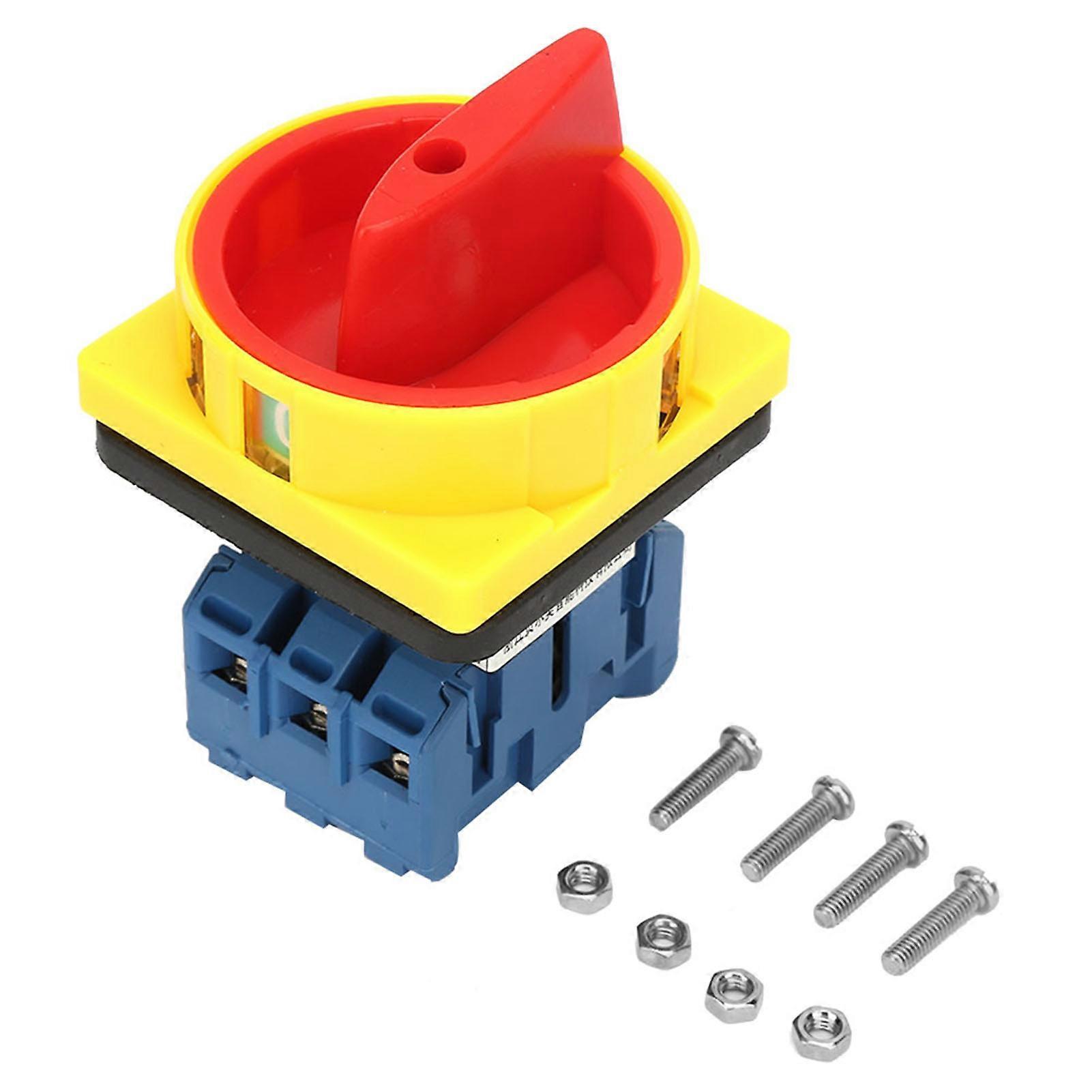 Interrupteur de disjoncteur de charge 25 A/32 A, 3 pôles, 2 positions, à came rotative, marche/arrêt (25 A)