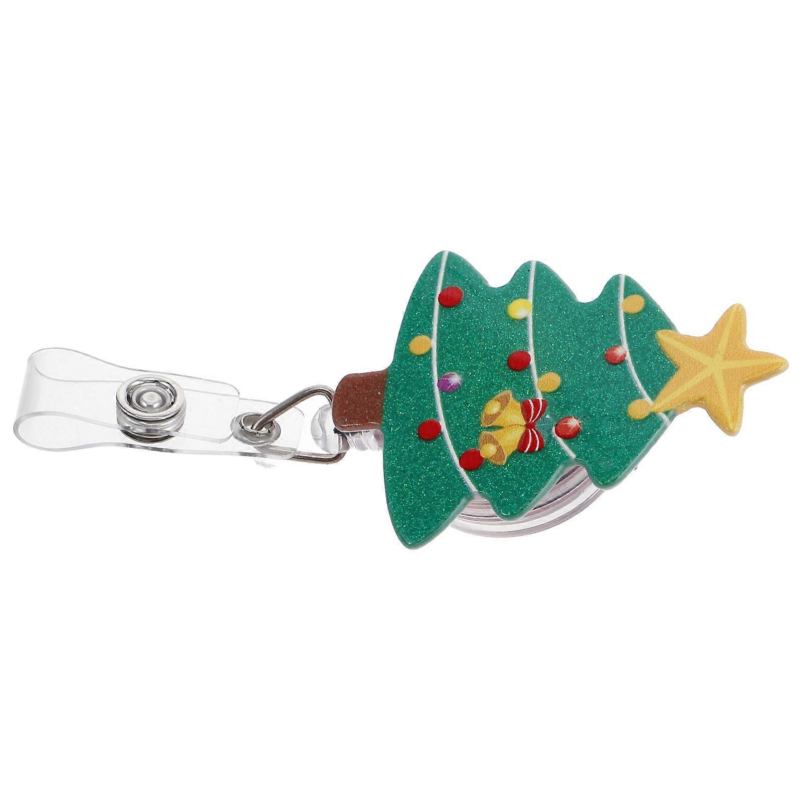 Christmas Badge Reel Holder Retractable for Badge 3Pcs Multi Color Nurse Use