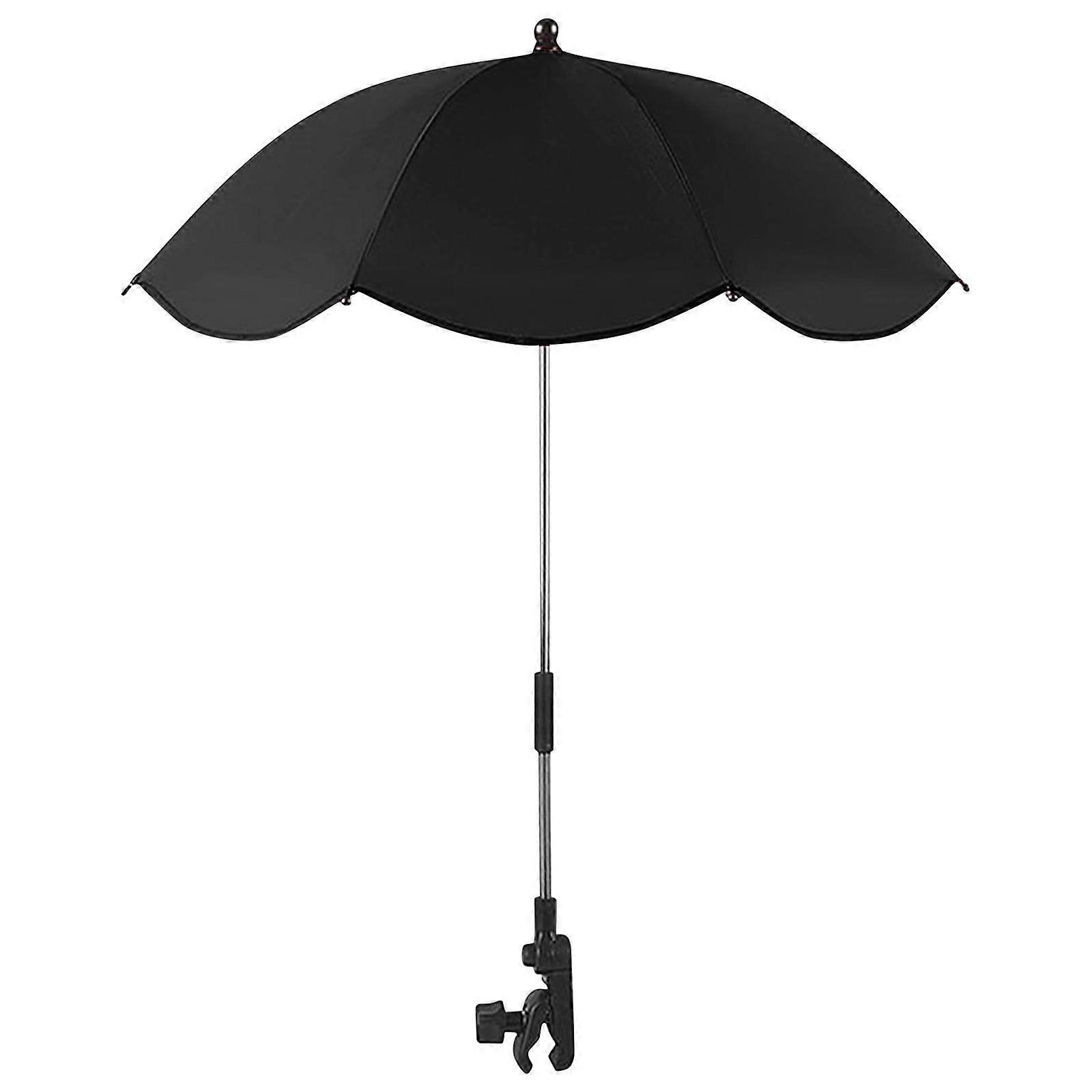 RRCSS Toddler Umbrella Stroller Parasol with Clamp, Adjustable Sun Shade for Trolley, Beach Chair, Wheelchair – Compatible with Most Models