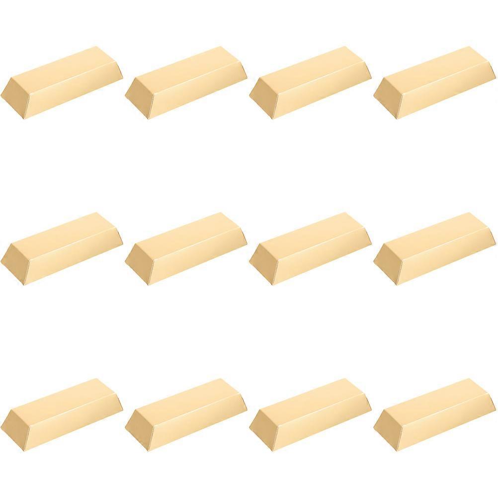 Gold Bar Candy Boxes Paper Boxes for Biscuit Storage 24Pcs