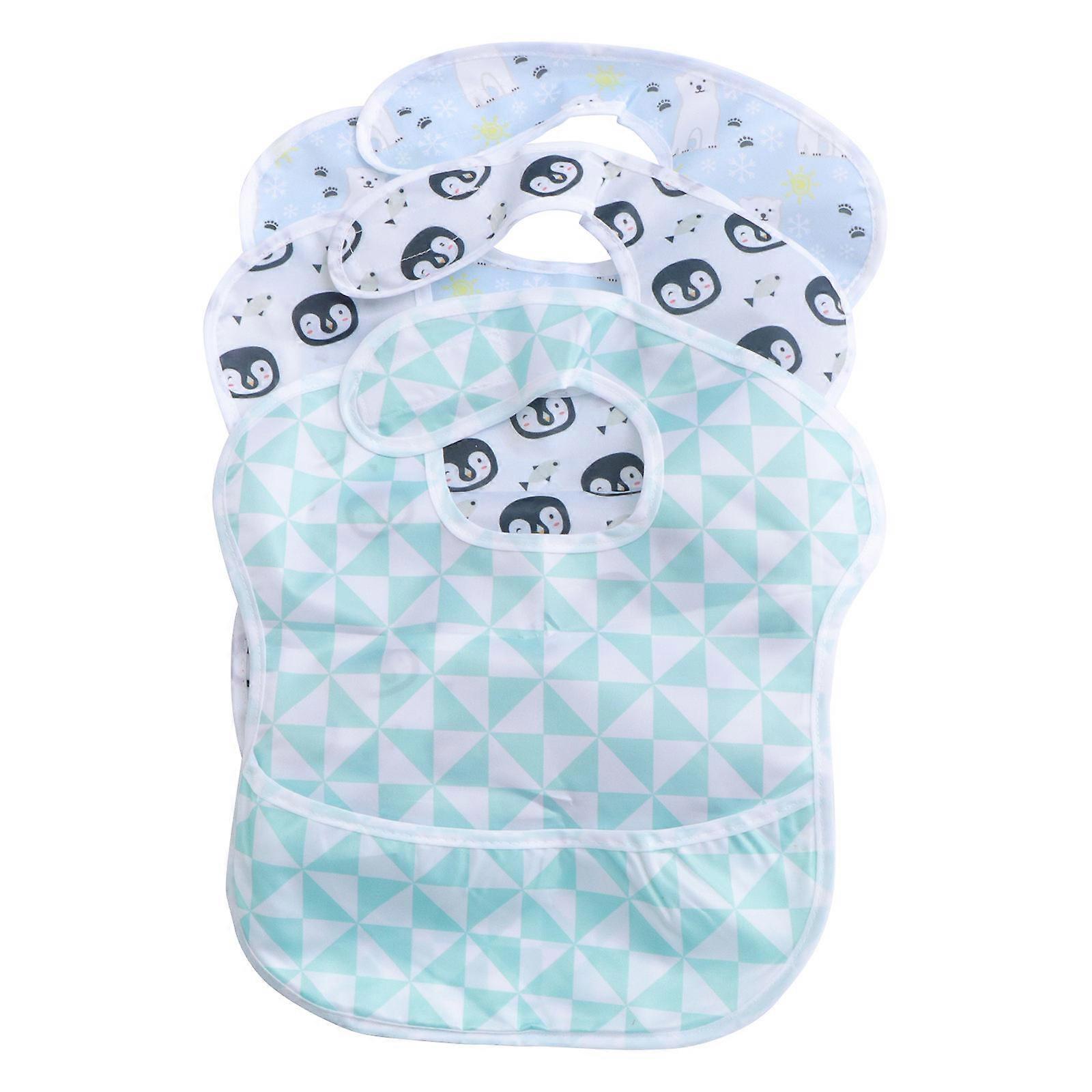 Feeding Bib Baby Waterproof Bib for Boys 3Pcs Multi-Pattern Design
