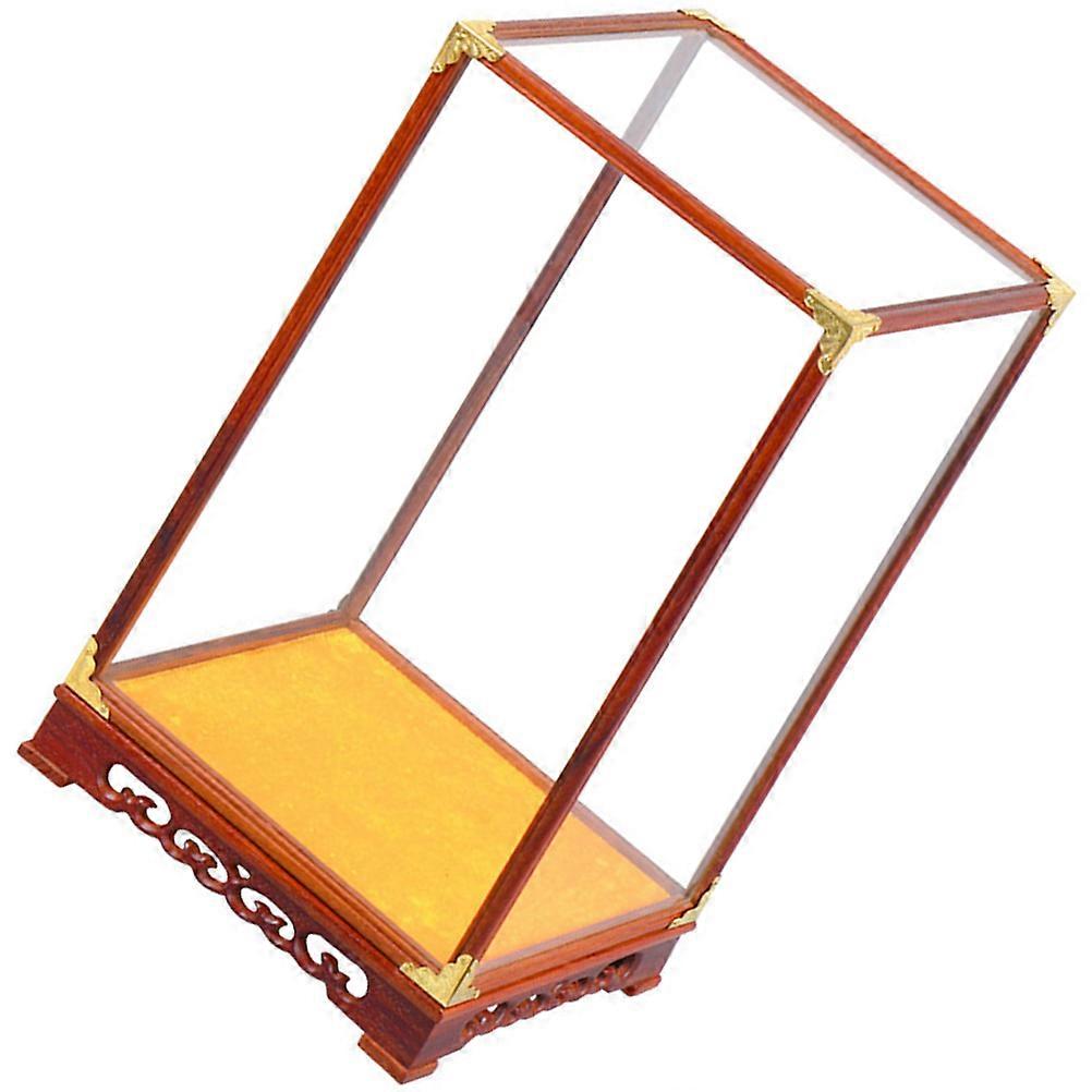 Dust Resistant Glass Display Box Buddha Storage Case For Collectible Models 19X14CM 3Pcs