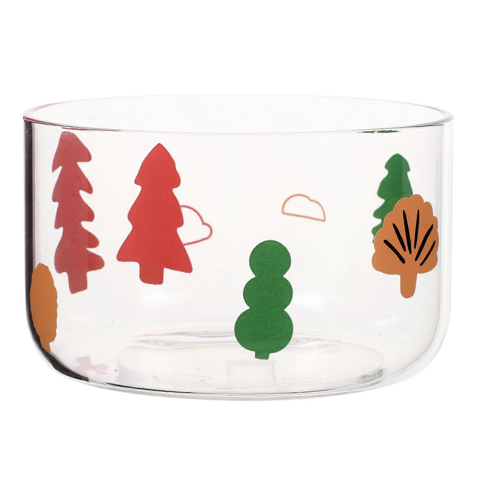 Multi-Use Glass Bowl Set Of 2 For Serving Salad Dessert Fruit Practical Design Assorted Color For Home Restaurant