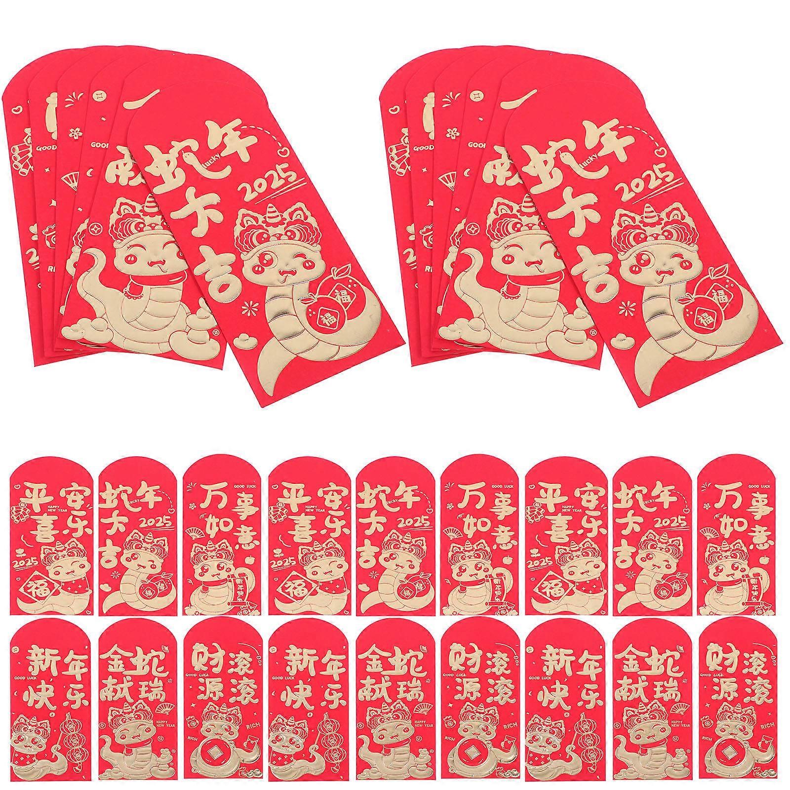 Chinese Red Envelope Decorative Red Envelope for Storage 30Pcs