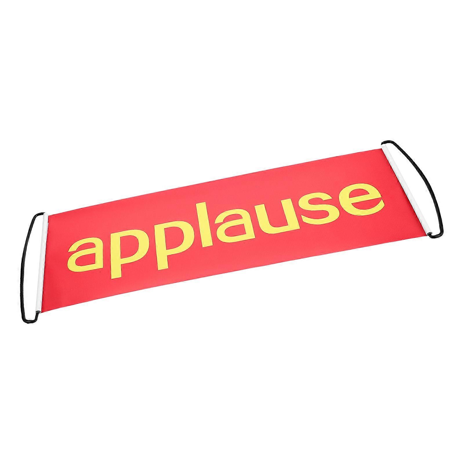 Applause Sign For Events Party Tool Red 18.50X4.50X1.00CM Automatic Retractable Performance Enhancement 1Pack