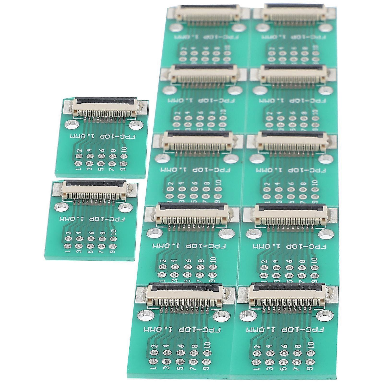 Green Fpc Converter Board for 10 Pin Connector Flat Cable 40Pcs