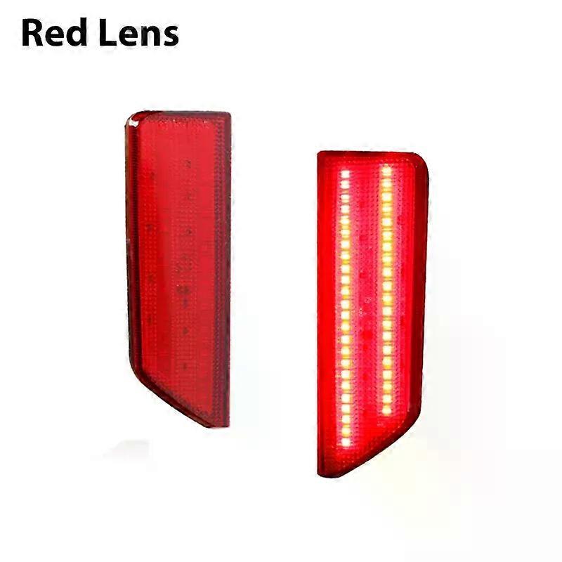 Apply Smoked / Red Lens Red LED Rear Bumper Reflector Lights For 2016 2017 GMC Terrain Tail Brake Lights Rear Fog Lights