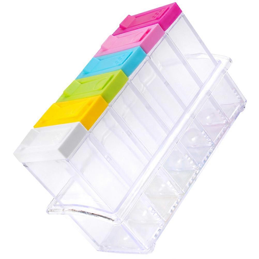 Transparent Spice Storage Containers Set For Home Use Kitchen Cooks 15.8X9.6X6CM Storage 1 Set