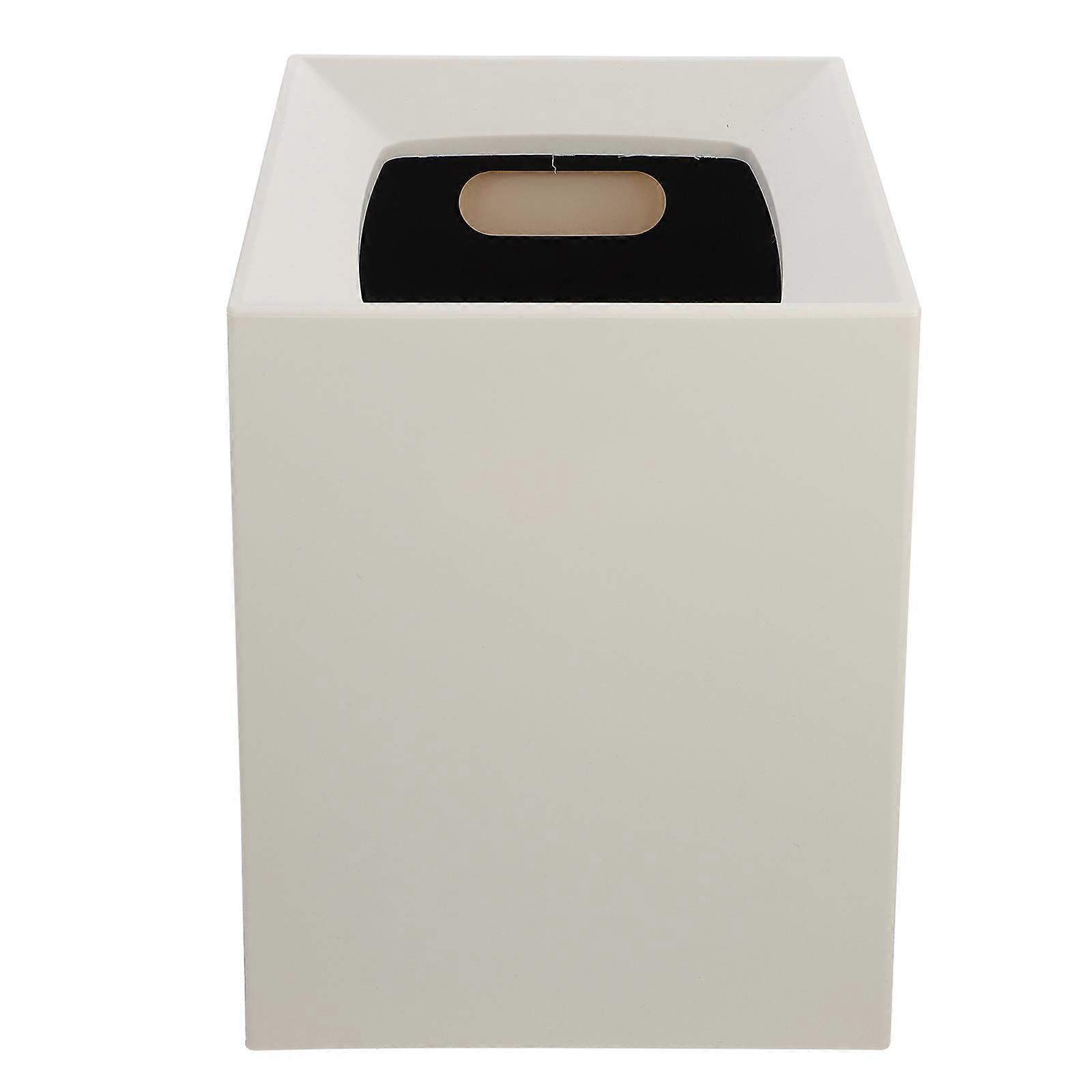 Lidless Waste Bucket Double-Layers Trash Bin for Storage 2Pcs