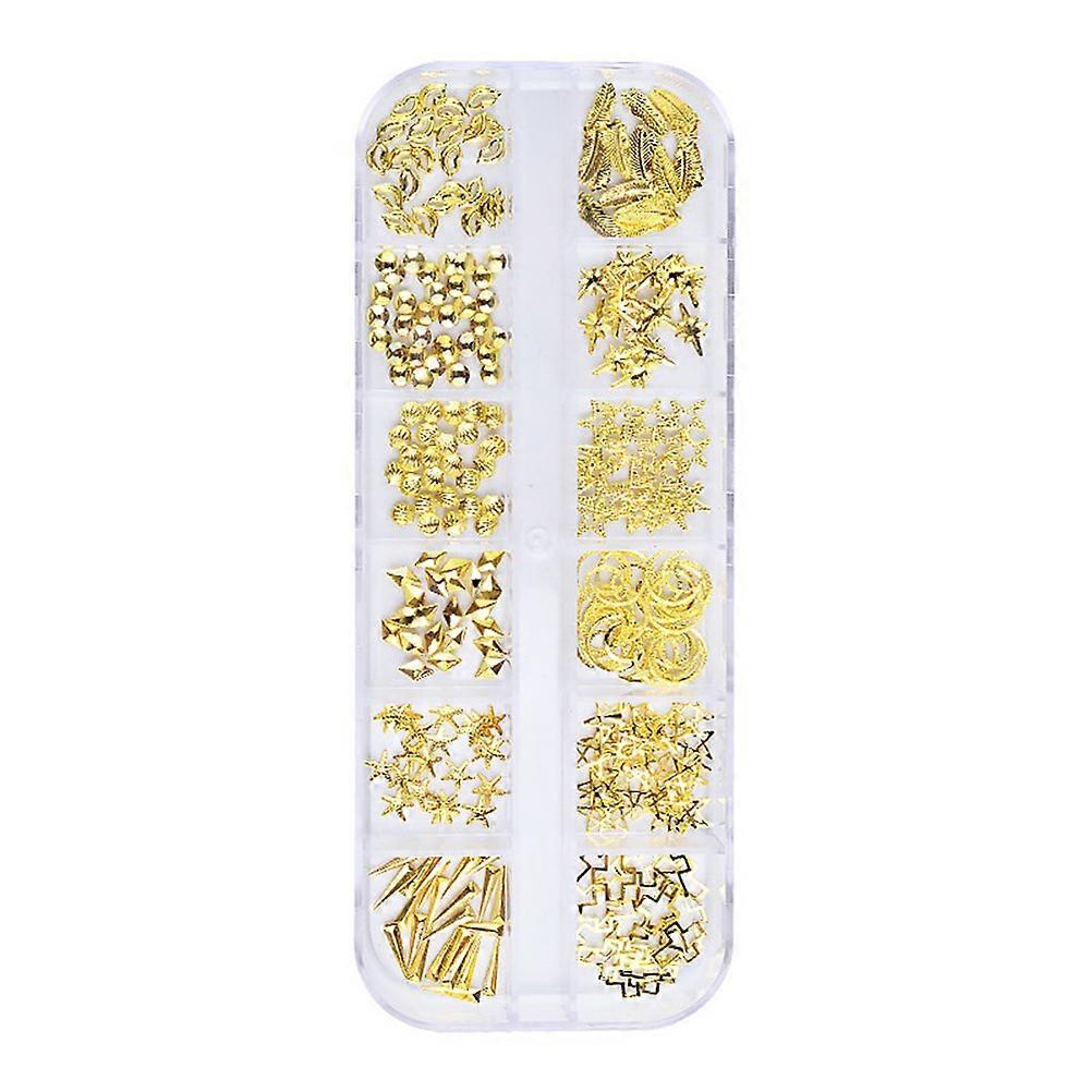 Nail Art Ornaments Metal Rivets for Manicure Use 3 Boxes Pack