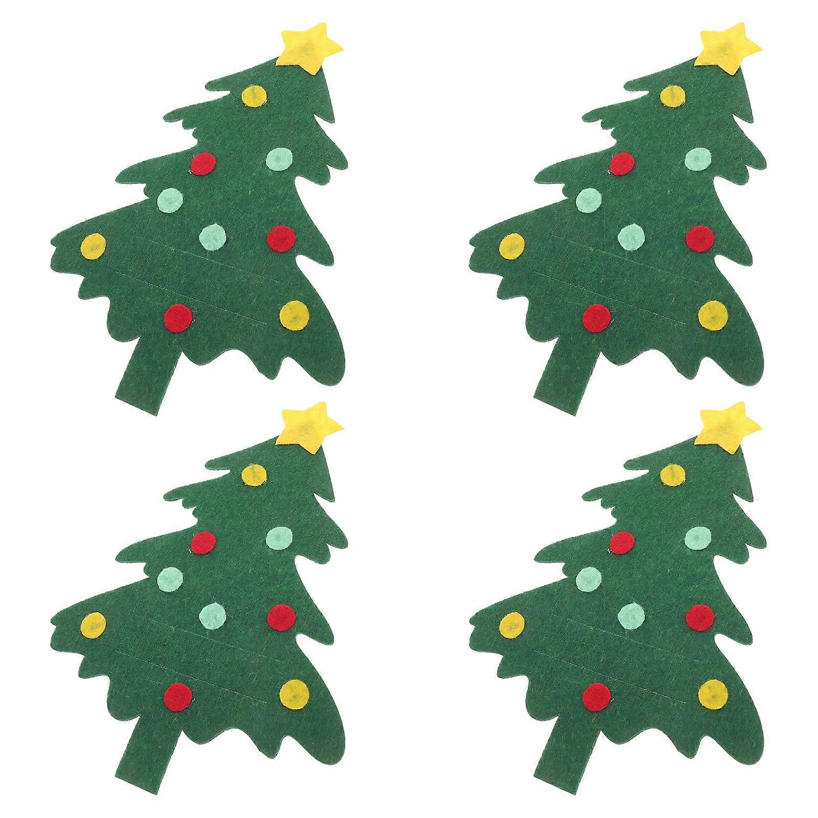 Xmas Tree Cutlery Holder Felt Material for Storage Use 20Pcs
