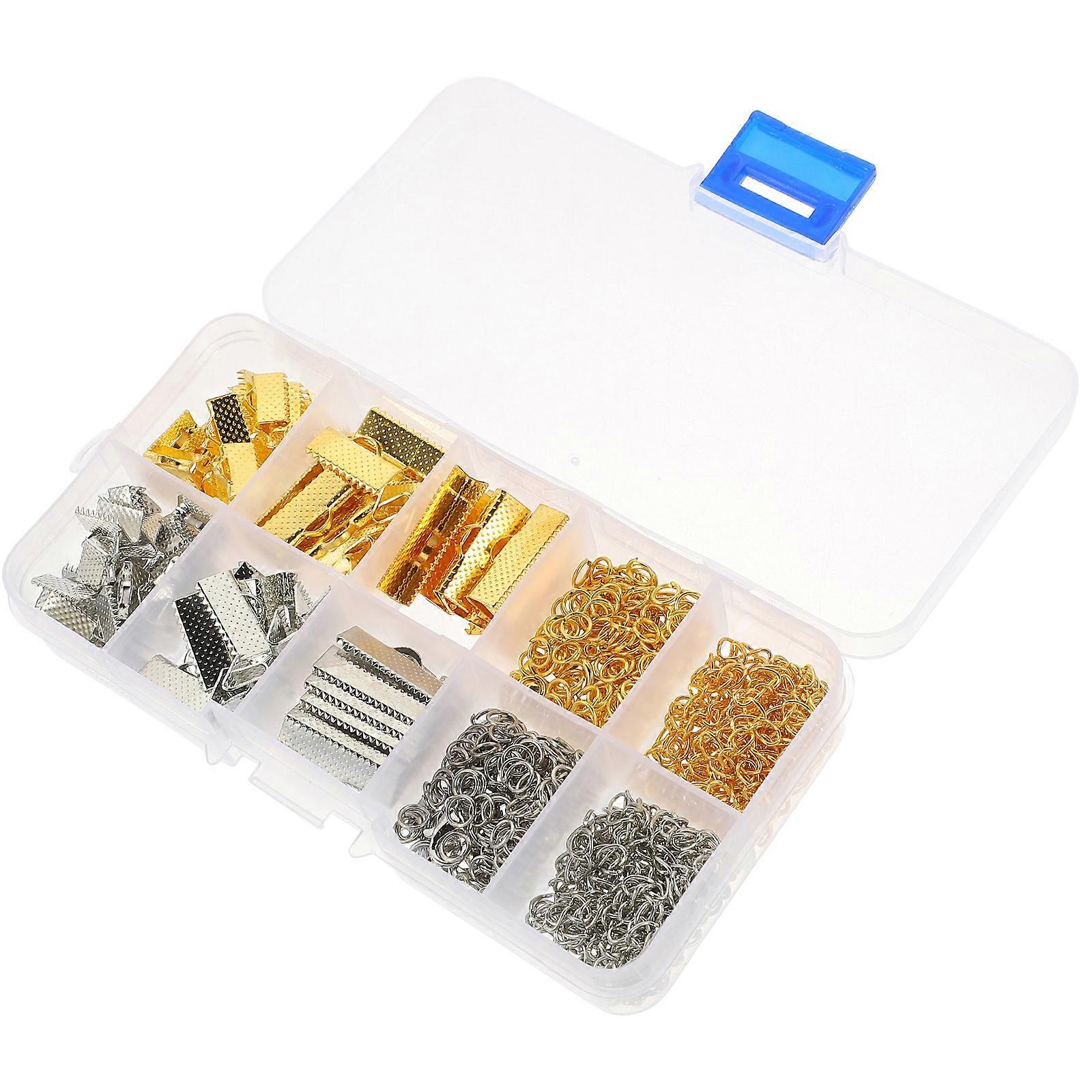 Jewelry Making Findings Ribbon Ends Clips Lobster Clasps for DIY 2 Boxes