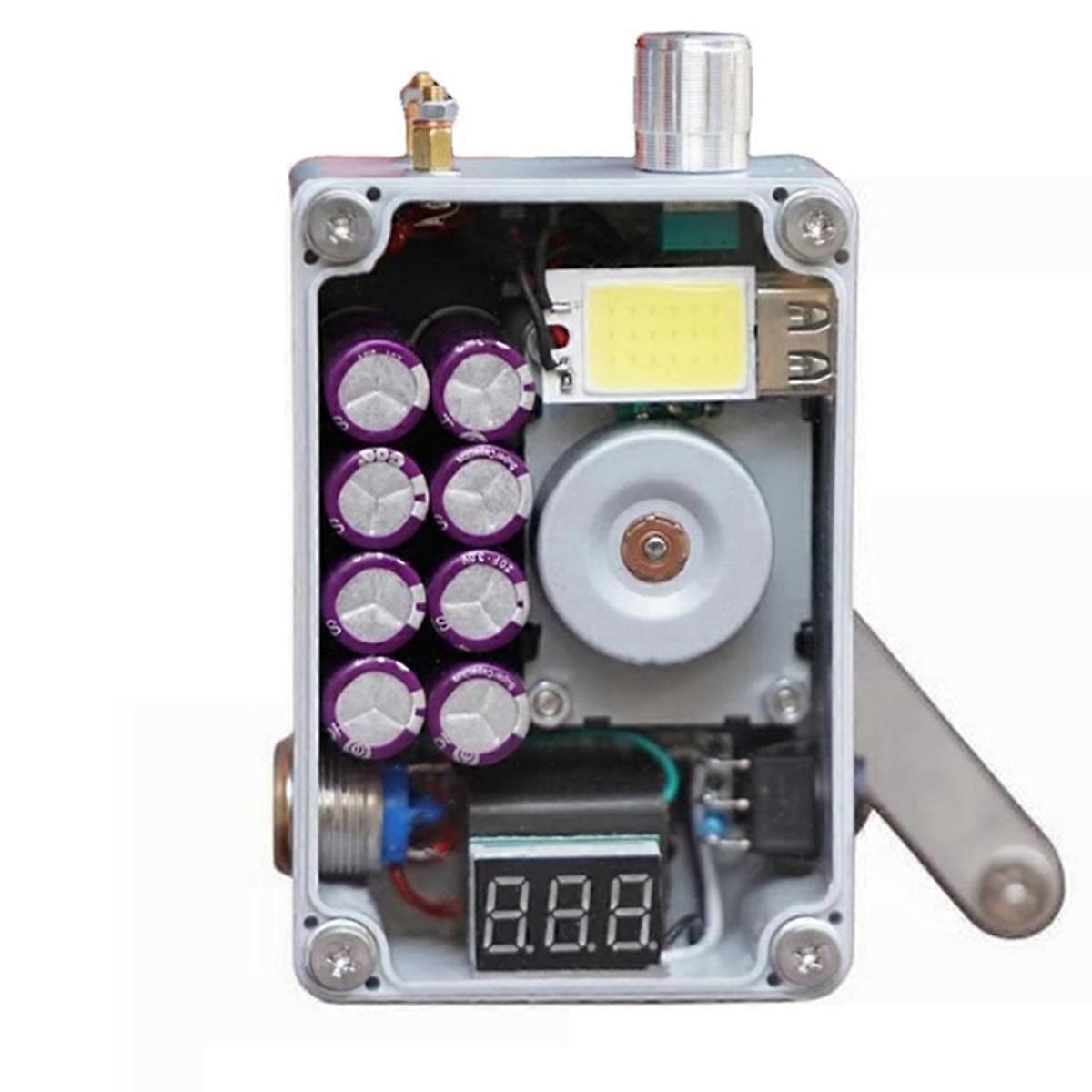 Hand Generator USB Charging Camping Equipment Outdoor Emergency Tool Cranked for 2 Minutes, Can Lgnite 40-50 Times