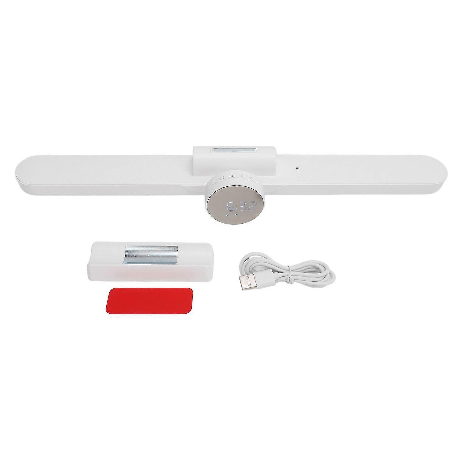 LED Under Cabinet Light with Digital Clock and Bluetooth Speaker 3 Color Dimmable Magnetic Closet Night Light with Microphone for Bedroom Kitchen