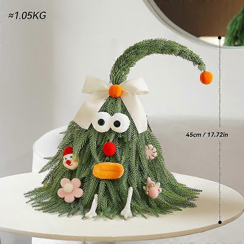Christmas tree Christmas tree desktop Christmas tree ornaments simulation encryption mini Christmas tree PE tree 45cm cartoon crooked neck package