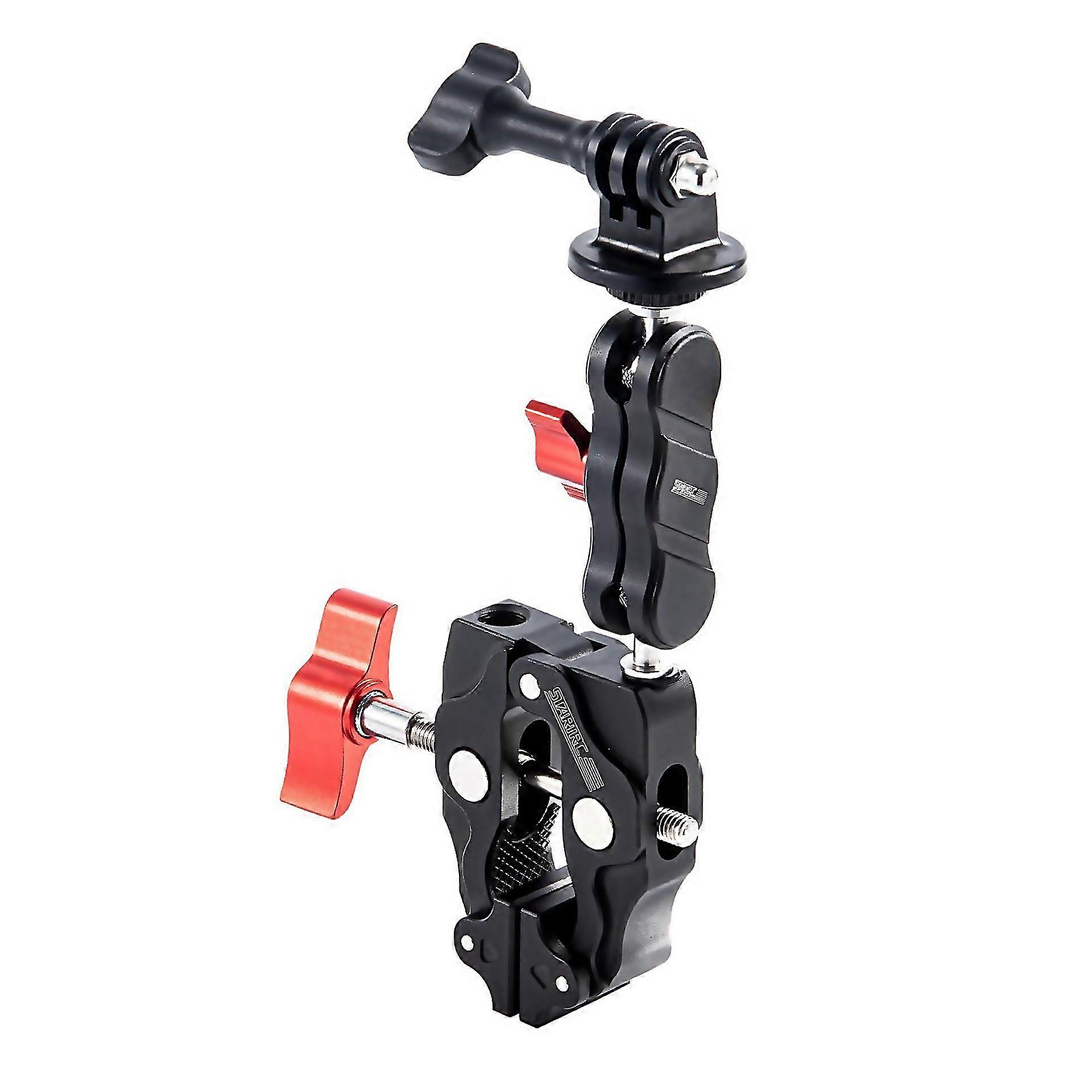 For Startrc Action Camera Universal Strong Clamp Mount Black