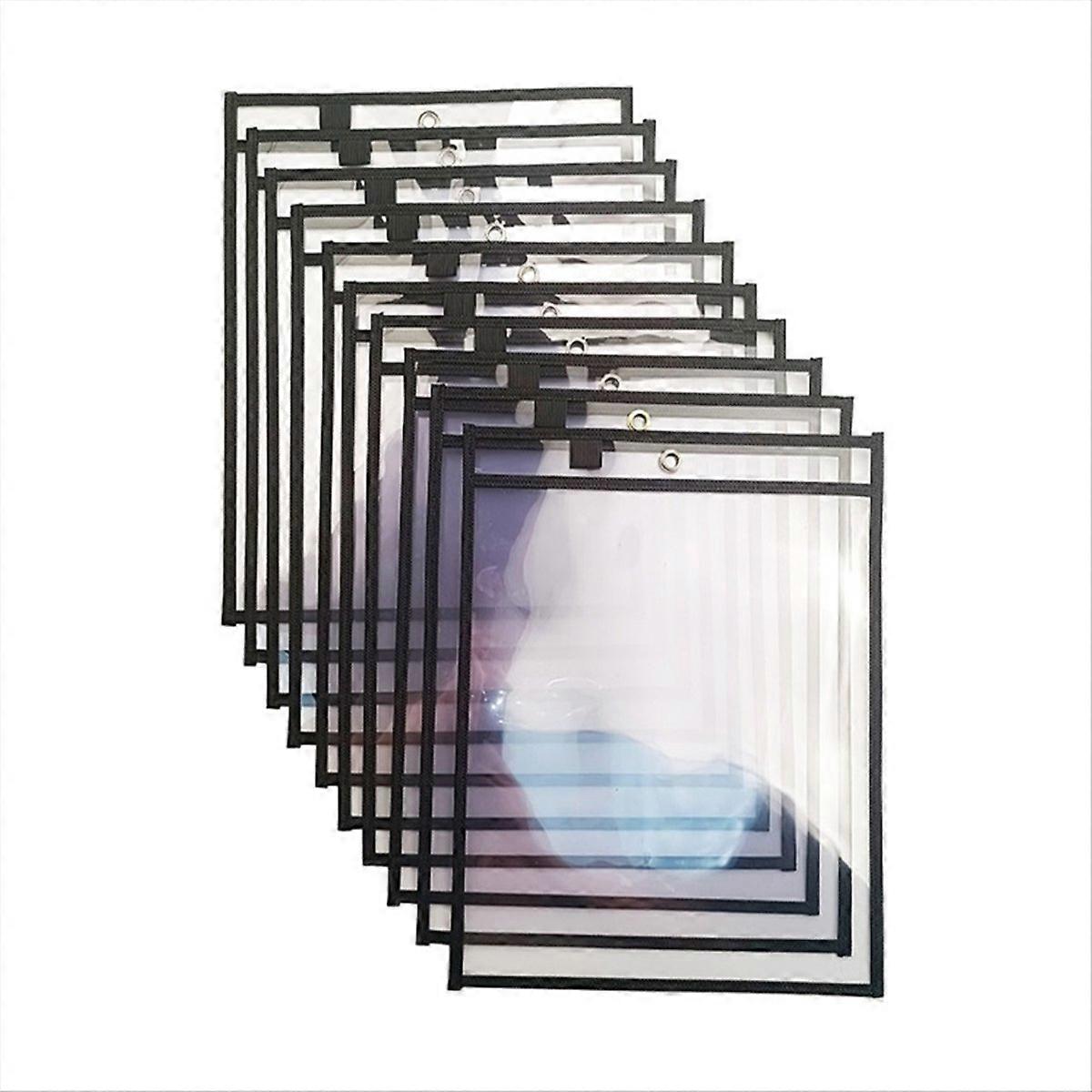 10PCS Dry Erase Pocket Sleeves,Oversized Reusable