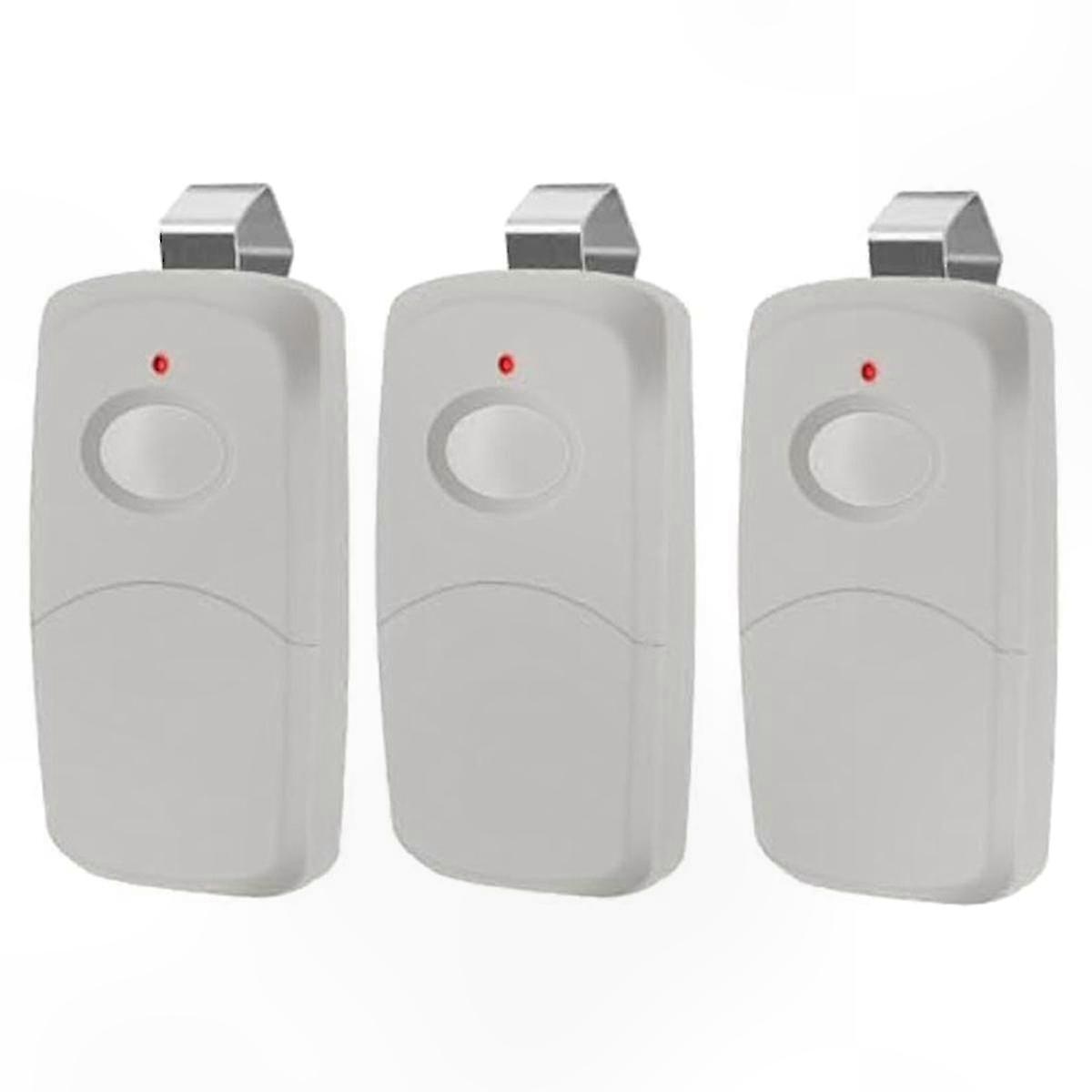 3-Pack Universal Remote Control for Garage Door Opener, Compatible with 10 Dip Switch Systems, 300MHz Frequency