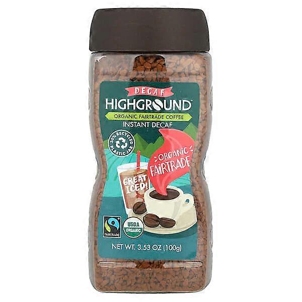 Highground Coffee, Organic Instant Coffee, Medium Roast, Decaf, 3.53 oz (100 g)