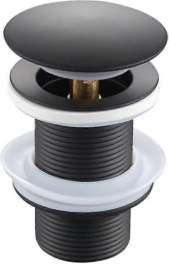 Universal Black Pop Up Basin Waste, Drain Without Overflow, Universal Waste Without Overflow For Basin And Sink