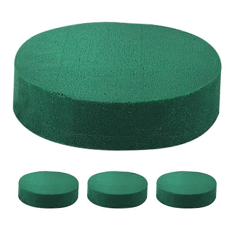 Flower Foam Blocks Round for Decoration Green Floral Foam Blocks 4Pcs for Parties