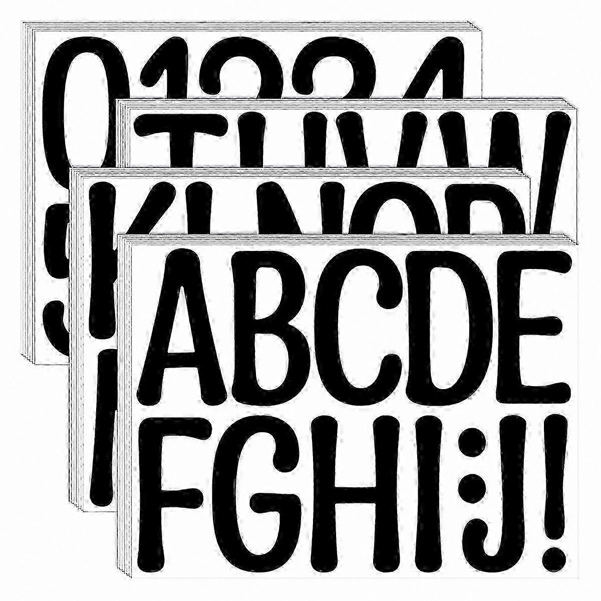 4 Inch Vinyl Alphabet and Number Stickers, 24 Sheets Self-Adhesive Letters for Crafts and Projects