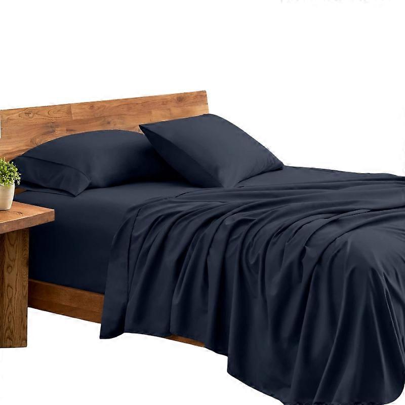 Ddecor Home 1500 Thread Count Premium Cotton Blend Indigo Queen Sheet Set By Sheets