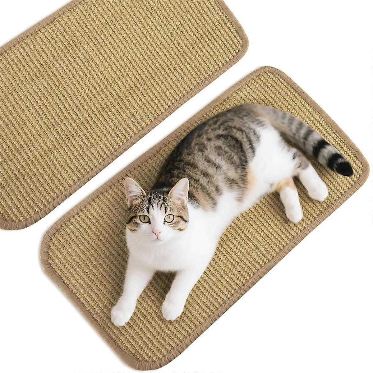 Cat Scratching Mat, Pack of 2, Scratching Mat for Cats, Cat Scratching Mat for Protects Carpets and Sofas, 50 X 25 cm