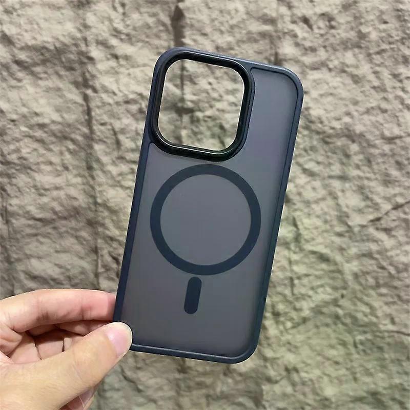 Matte Magnetic Original Phone Case For iPhone 16 15 14 12 11 13 Pro Max Plus For Magsafe Wireless Charging Translucent Cover