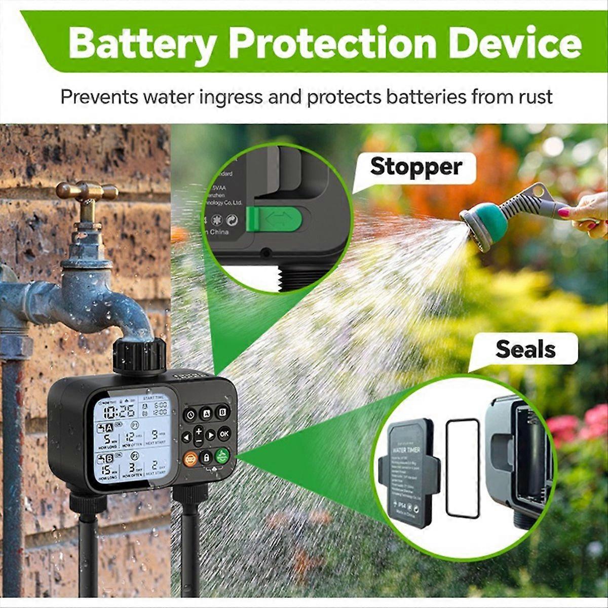 2-Outlet Water Timer Automatic Timed Irrigation Tool