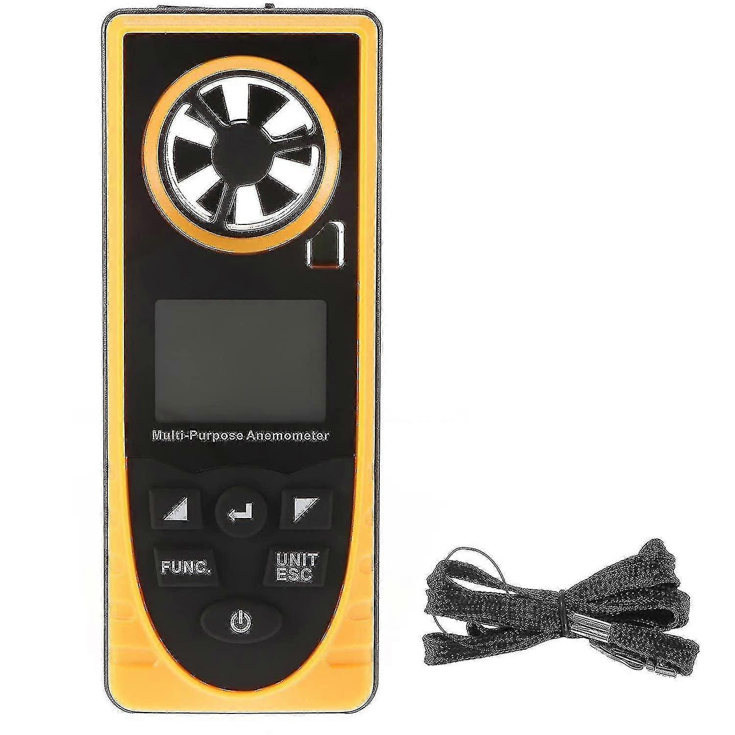Anemometer, 8 In 1 Handheld Digital Anemometer With Lcd Display, Measuring Wind Speed, Humidity, Altitude And 8 Other