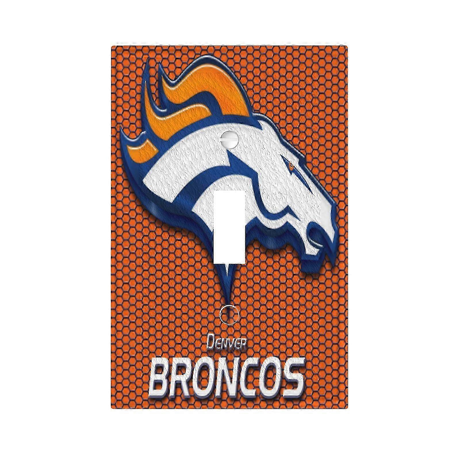 Broncos Switching Lights Single Leather Roman Frame Switch Panel Wall Panel Single Double/Pull Light Switch