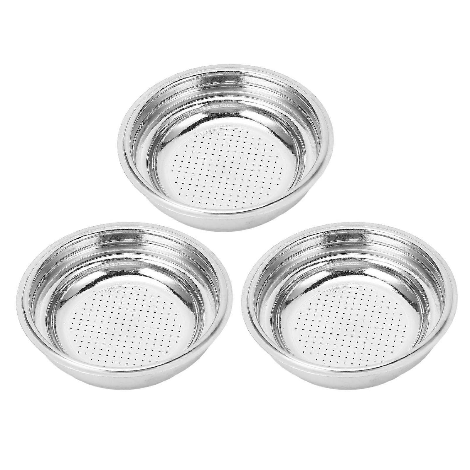 Stainless Steel Coffee Filter 51mm 3Piece Pressurized Reusable Filter Basket Compatible With Standard Coffee Makers
