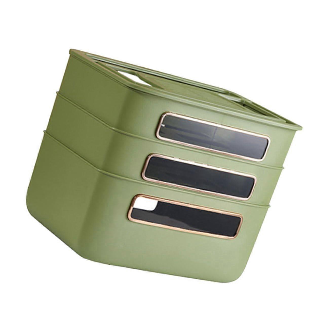 Wearresistant Router Storage Box With BuiltIn Bracket Cable Organizer For Home Network Avocado Green