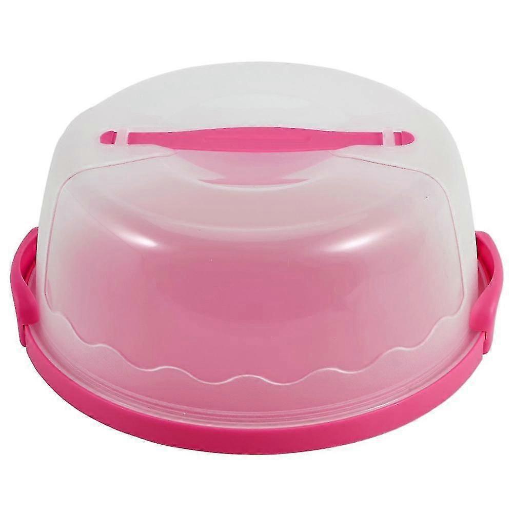 ラウンドケーキキャリアハンドヘルドプラスチックペストリー収納ホルダーデザートコンテナカバーケース誕生日水曜日