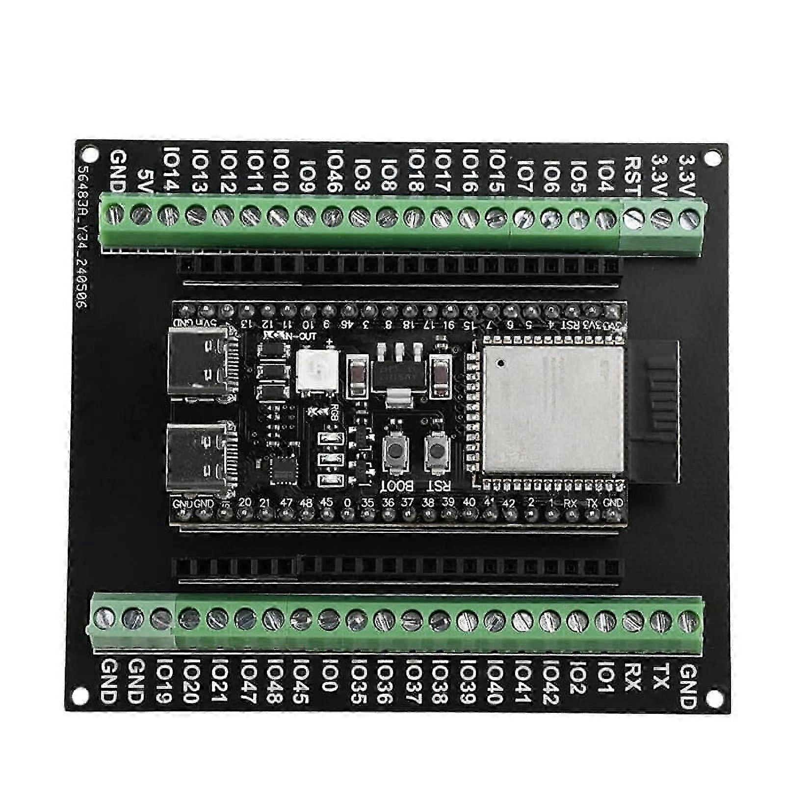 ESP32-S3 Expansion Board GPIO 1 Into 2 Breakout Board Double-Layers Expansion Board with N8R2/N16R8 Developmen SZRH