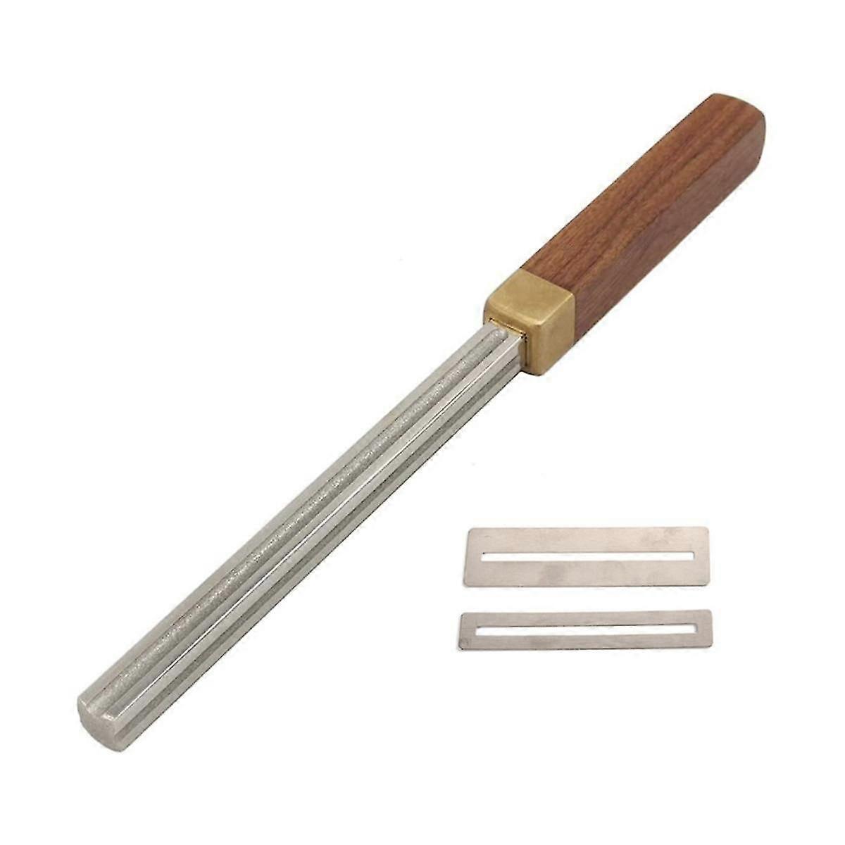 Guitar Fret File Dressing Metal File med 2 skydd Trähandtag Gitarr Reparation Underhåll Lut