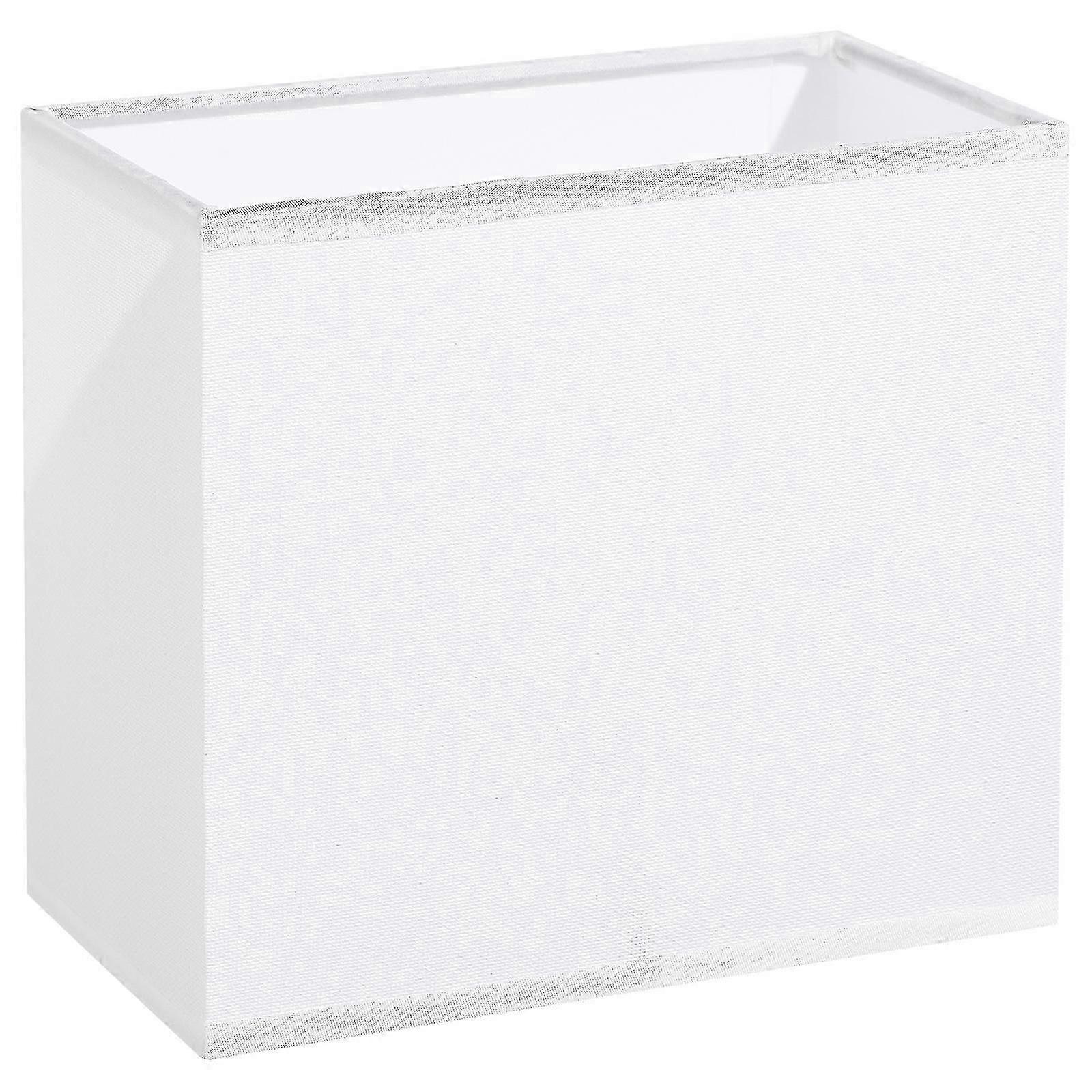 Rectangular Shape Lamp Shade Table Lampshade Simple Style Metal Material White 18x16.5cm Protect Eyes 1Set