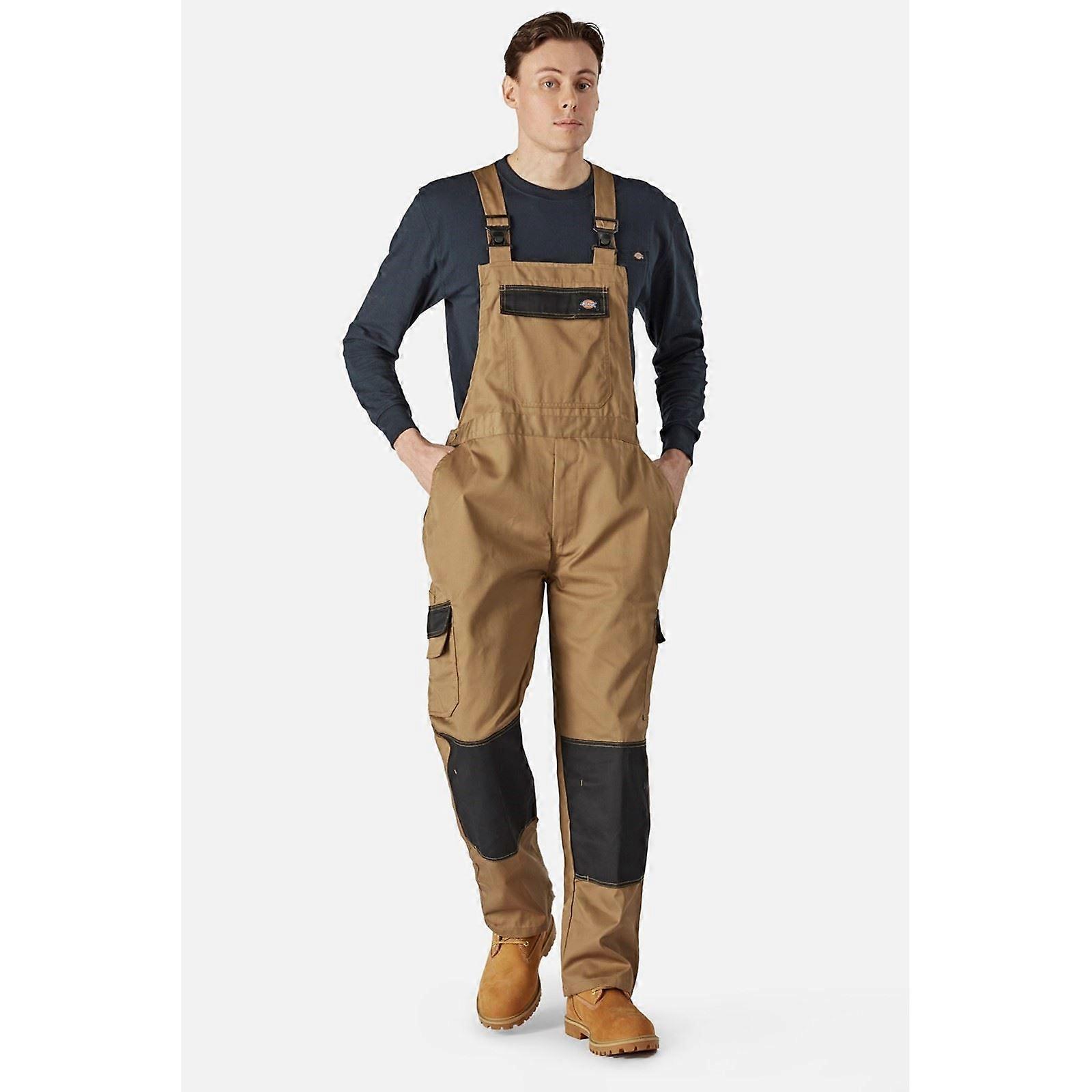 Dickies Everyday Bib and Brace Polyester Men's Brown Work Overall