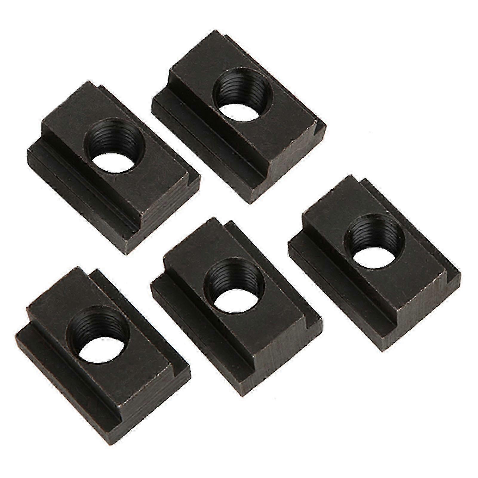 5 Pcs Black Oxide T Slot Nuts M12 Threads Compatible with Machine Tool Tables
