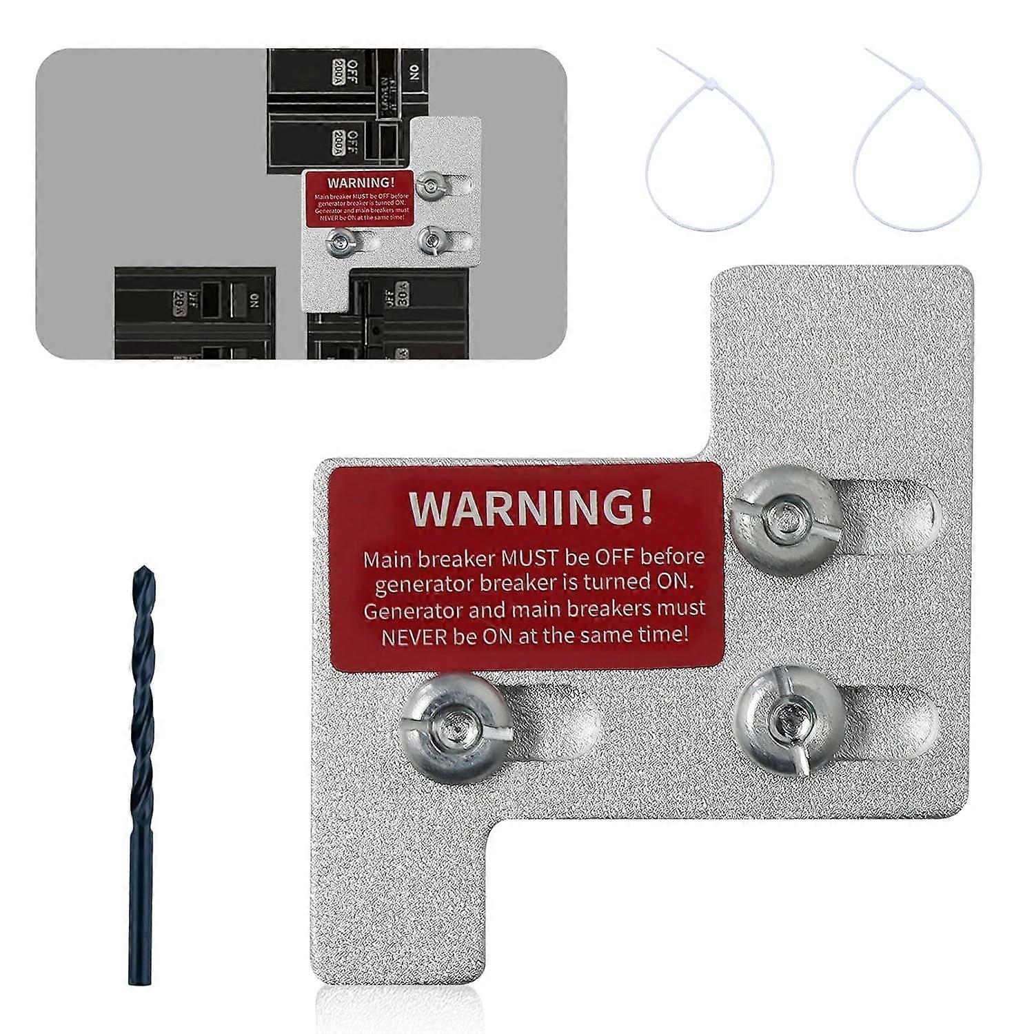 Generator Interlock Kit Compatible with General Electric GE 150 or 200 amp Panels, 1 1/4" Spacing Between Main and Branch Breakers