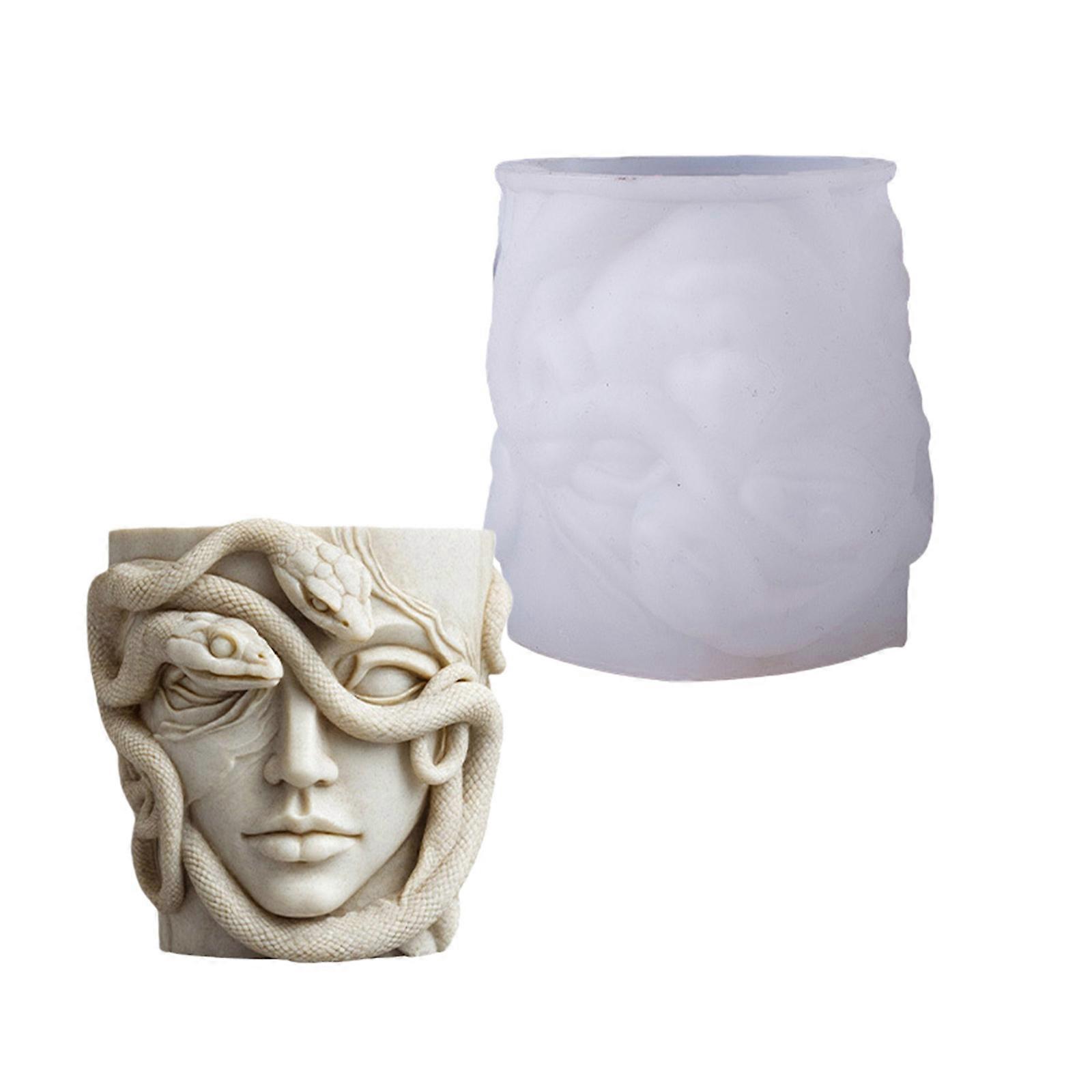 Multipurpose Snake Hair Silicone Mould Create Decorative Resin Craft Planter Coin Holders Easy Releases Multicolor