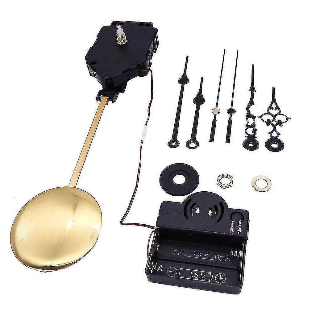 Quartz clock movement kit, shaft length 17mm, with 2 pairs of hands and pendulum