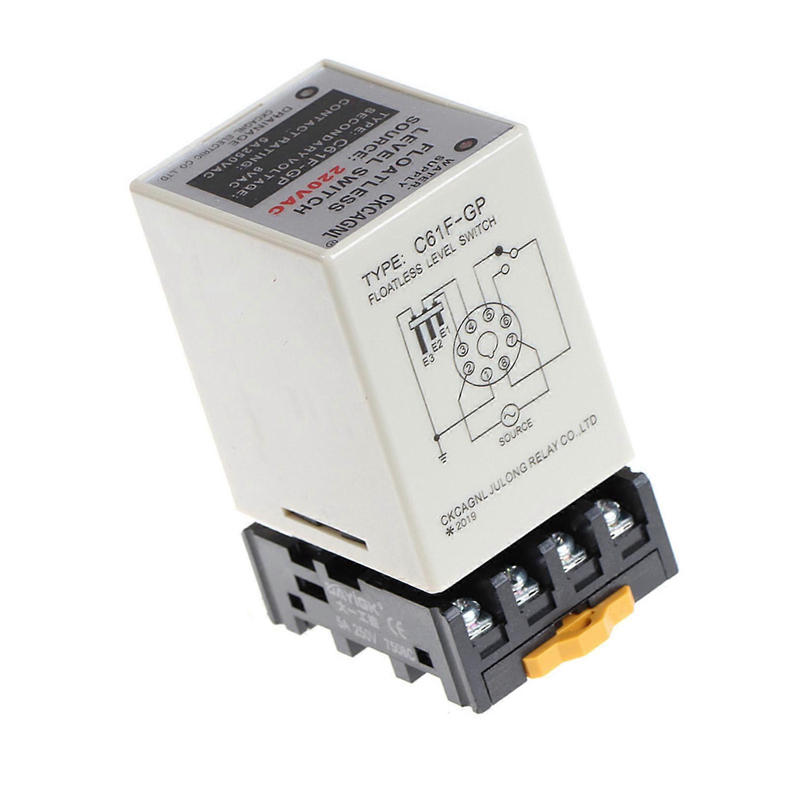 Industrial Floatless Level Environmental Flame Retardant Shell High Accuracy C61FGP 220V Water Level Controller Multicolor