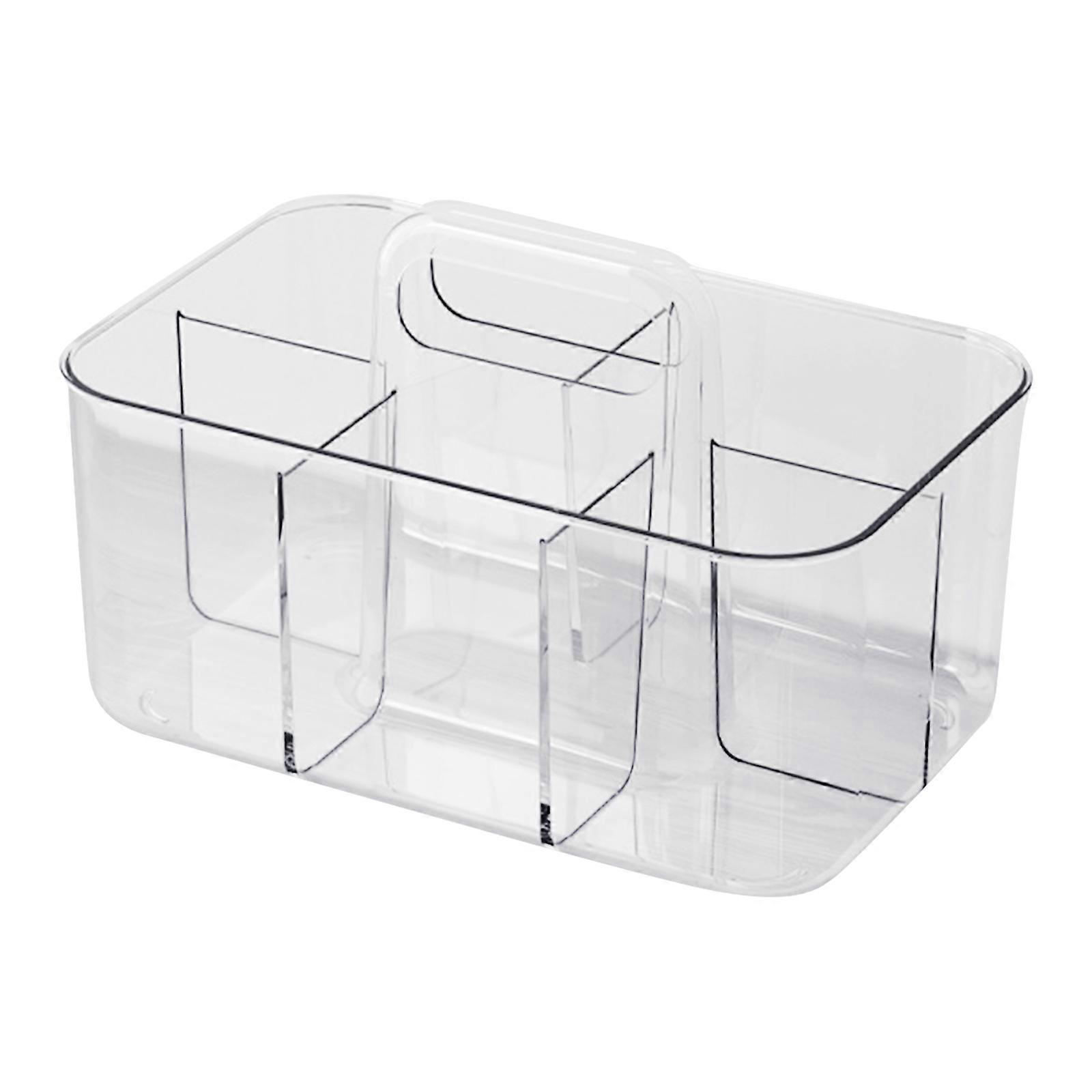 Clear Desktop Planner With Tight Lid For Office Home Use Multipurpose Storage Box Thin PET Substance  Transparent